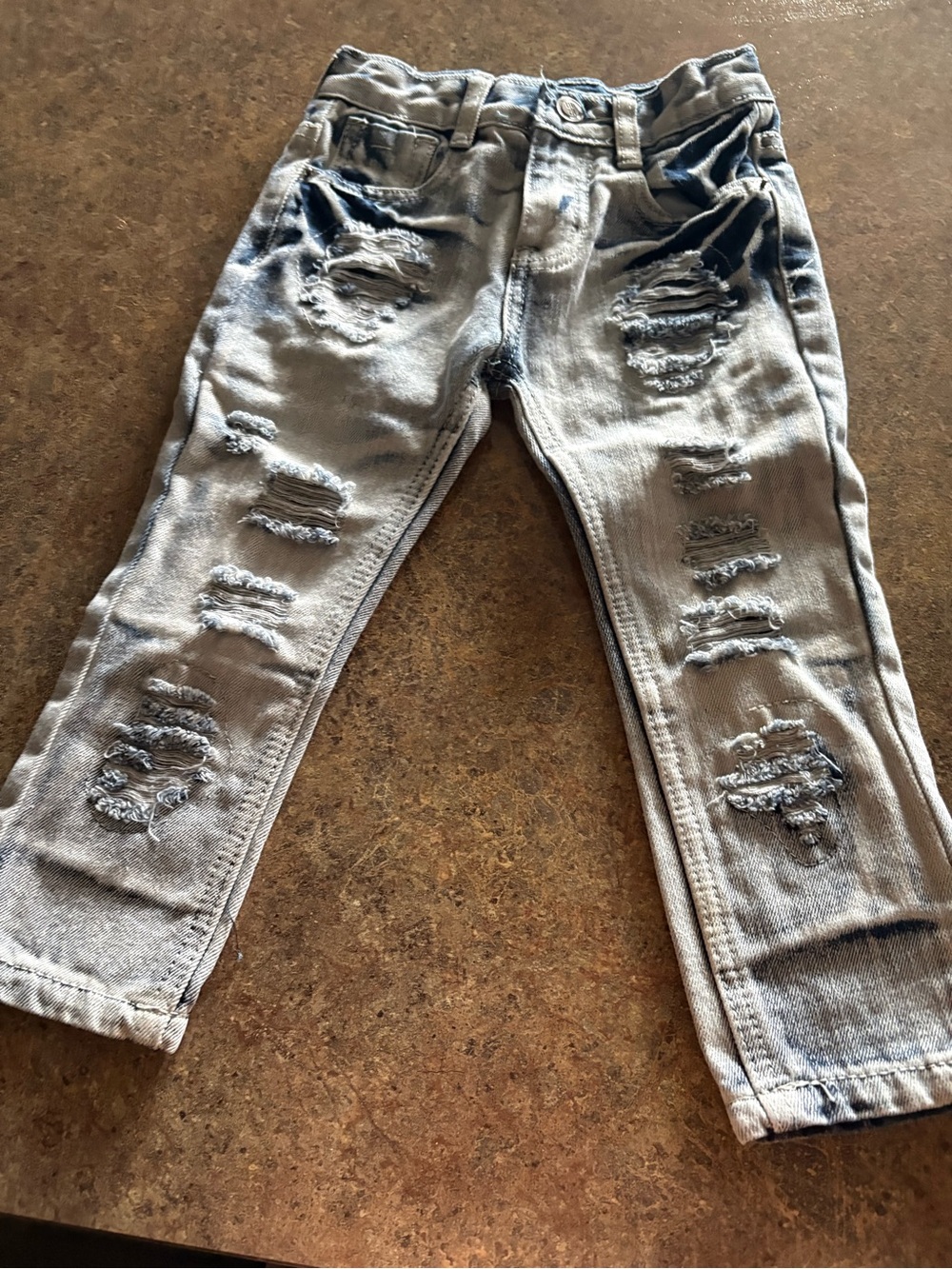 GS-115 Kids Distressed Light Wash Jeans